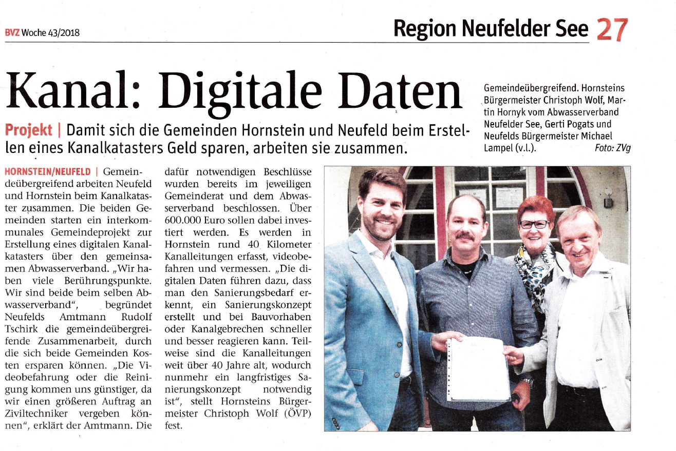 Interkommunale Kooperation beim Kanalkataster