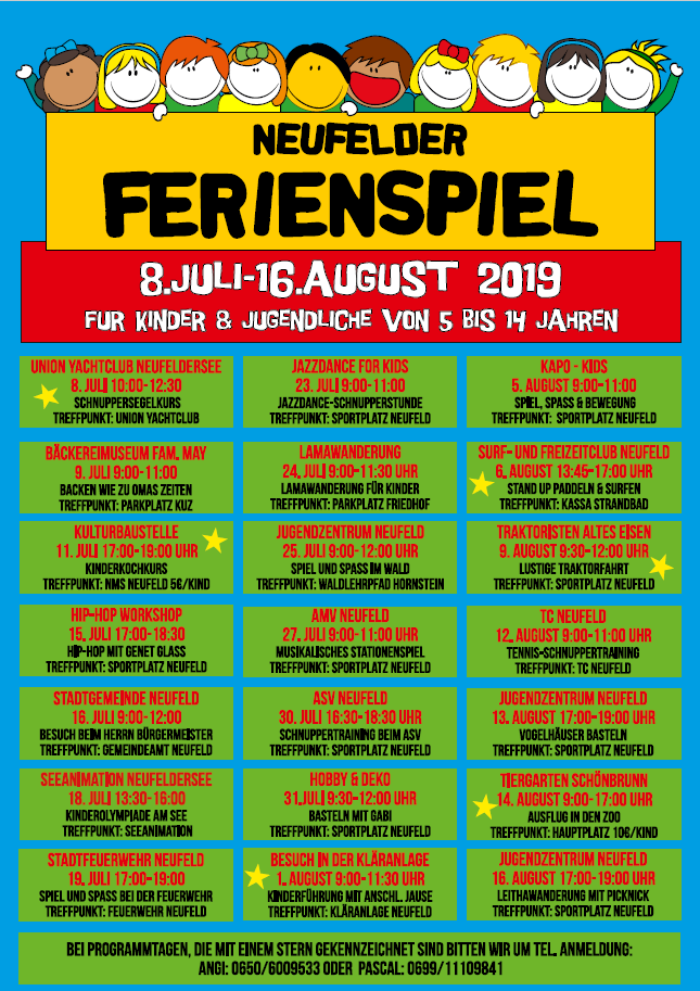 Ferienspiel der Stadtgemeinde Neufeld/L. 2019